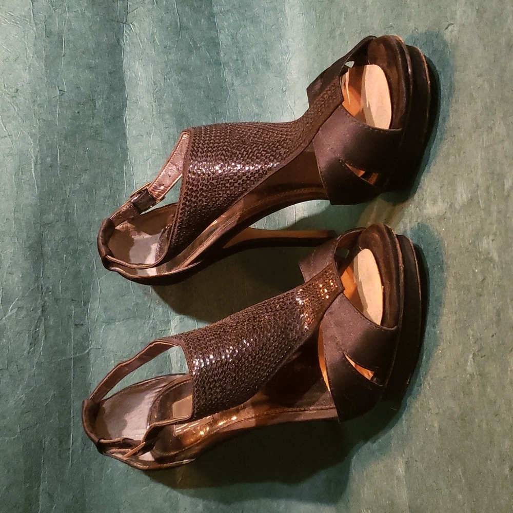 Glint sequin heels
